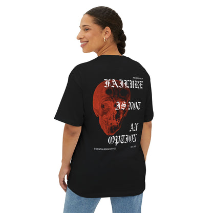 Boxy Tee — "Failure Is Not An Option" Skull Graphic