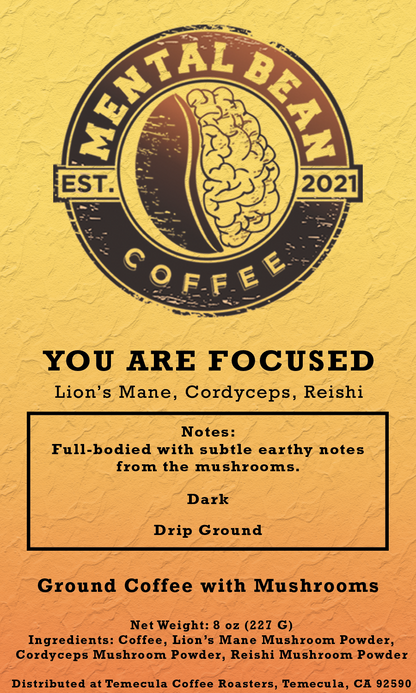 You Are Focused - Coffee with Mushrooms (Dark Roast)